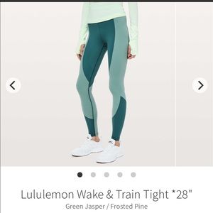 NWT Lululemon Wake and Train Tight ‘28